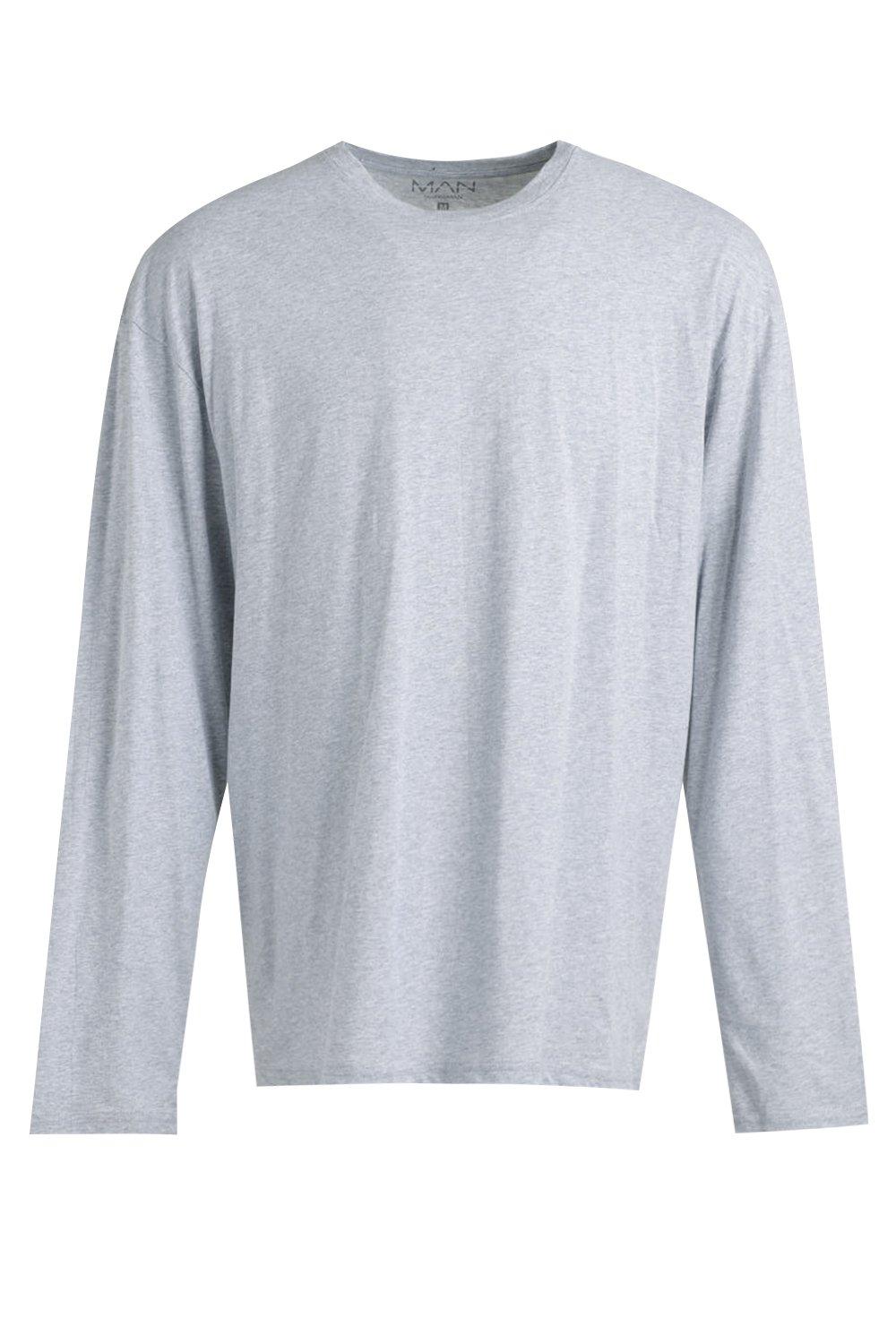 Plain grey clearance long sleeve shirt